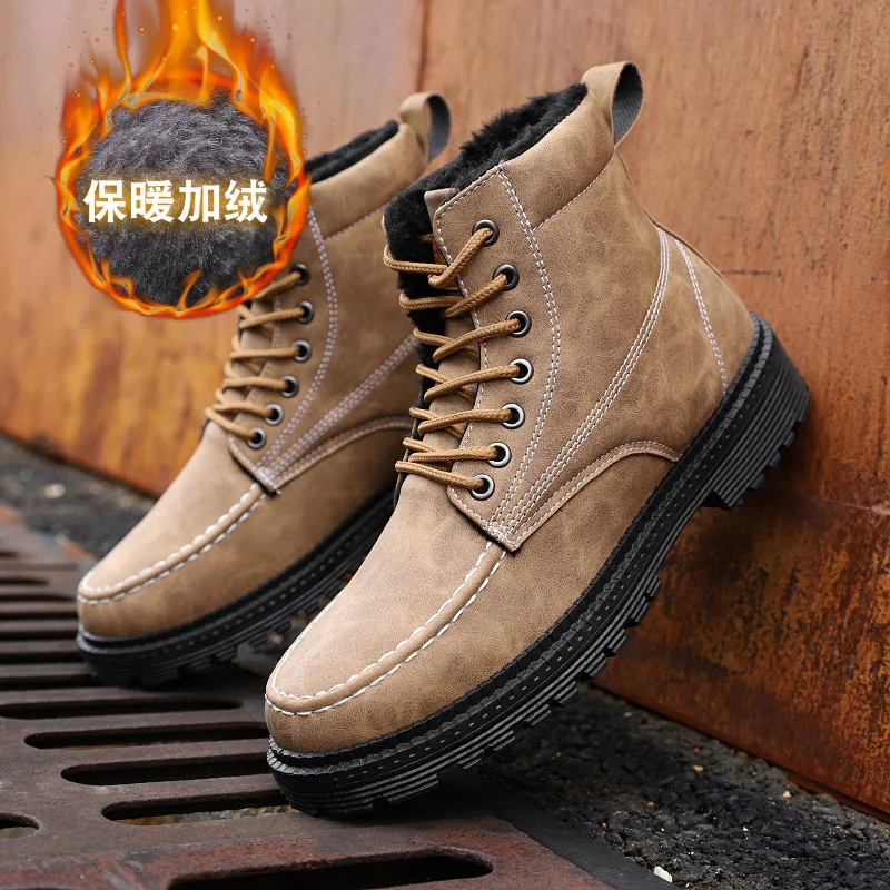 Hohner/защитные ботинки; cizme Botas hombre; зимние армейские ботинки; askeri buty bota; kar masculina; Мужская обувь; sepatu robocze; Челси - Цвет: Brown