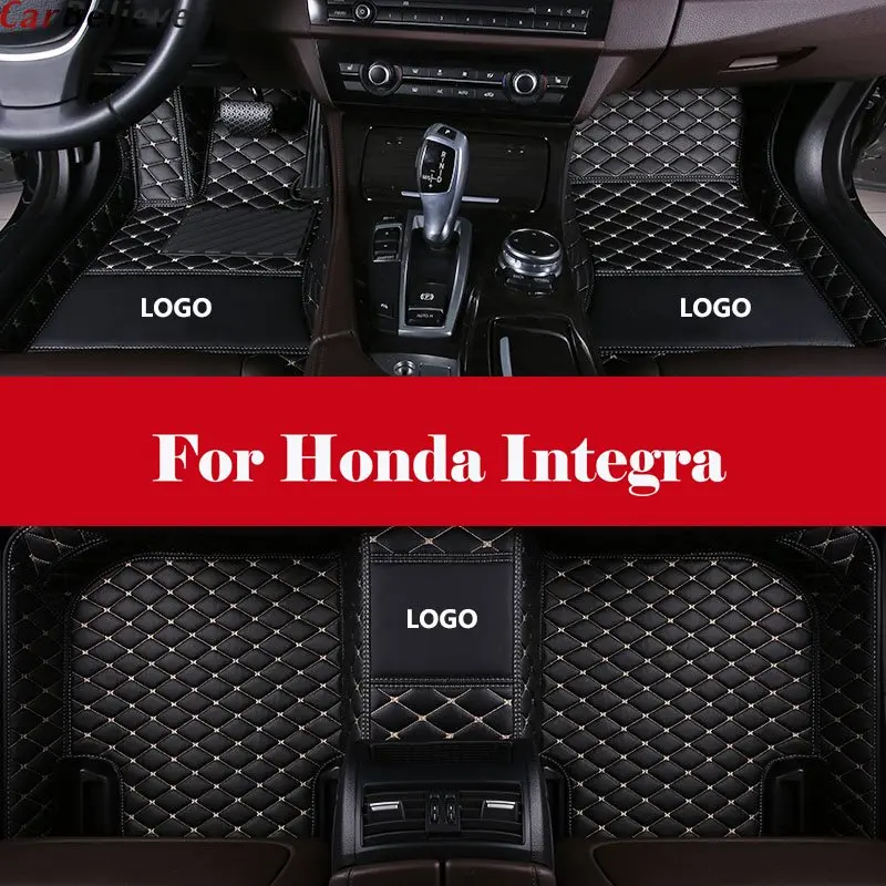 

Custom Fit Luxury XPE Leather Waterproof 3D Surrounded Full Set Car Floor Mats car styling For Honda Integra