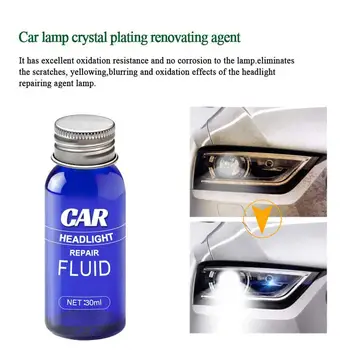 

Headlight Polishing Car Headlight Maintenance Clean set Headlight Spray Repair Polish Fluid Restoration Retreading 30ml Age X1G5