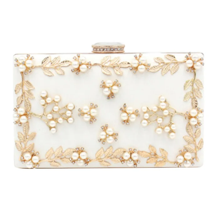 Популярная вечерняя сумочка с цветком, имитация жемчуга, Свадебная вечерняя сумочка через плечо, мини-сумка BVN66