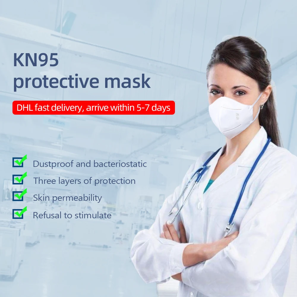 

Disposable Dustproof Face Mouth KN95 Masks Anti PM2.5 Anti Influenza Breathing Safety Masks Face N95 MASK