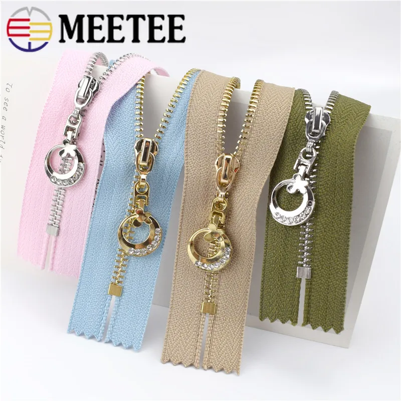 Meetee 5 шт. 15/20 см 3 # металлическая застежка молния закрытый конец застежки цвета:
