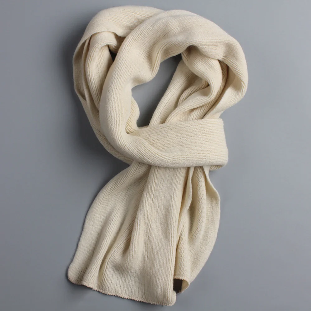 Зимний теплый мужской шарф, Женский вязанный шарф, Осенние толстые теплые шарфы, кашемировая шаль, шерстяные шарфы