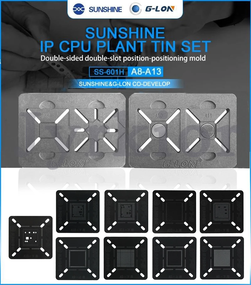 SUNSHINE &amp G-LON SS-601H PCB держатель для iphone A8/A9/A10/A11/A12/A13 процессор завод Олово набор