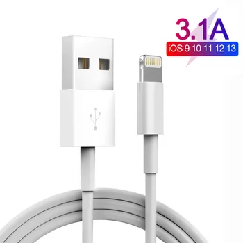 

Original USB Data 3A Fast Charging Cable For iPhone 11 Pro Max 5S 6 7 8 Plus X XS XR Charger Phone Cables for iPad mini 2 3 Air