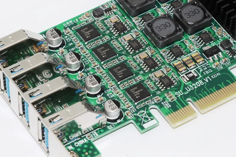 USB 3,0 PCI-E Плата расширения рейзер 8 портов USB3.0 PCI Express карта 19 Pin USB 3,0 адаптер SATA разъемы питания для серверной камеры