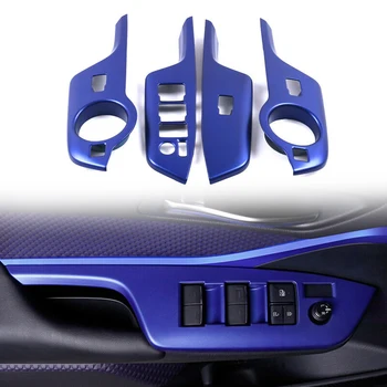 

Trim Window Lift Switch Cover Blue For Toyota C-HR CHR 2016-2020 Car 4Pcs/Set