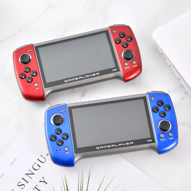 

For PSP Handheld Gamepad 5.1-inch Large Screen Game Controller WIth Stereo Speaker 4 Colors Dual-Grip Music Reading Gamepads