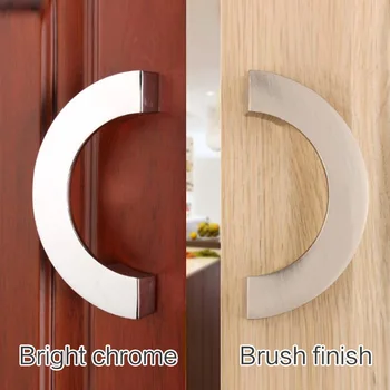

Semi-circular Drawer and Cabinet Furniture Hidden Recessed Flush Pull Nckel Handle Sliding Hinged Door Knob