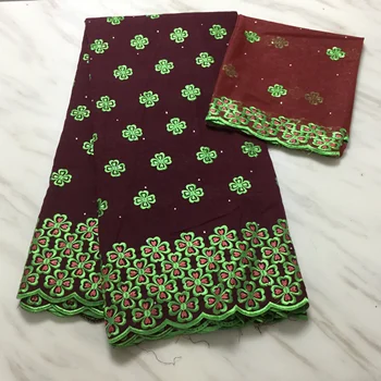 

Swiss Voile Lace Embroidered 2020 African Lace Fabric With Stones/Beaded Swiss Voile Cotton Lace Fabric For Clothes YYZ8132