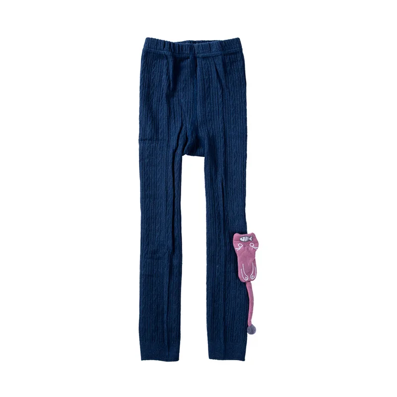 Милые детские обтягивающие штаны с рисунком для маленьких девочек Теплые Стрейчевые леггинсы для малышей, брюки От 1 до 8 лет - Цвет: C