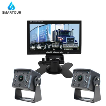 

Smartour Vehicle IR LED Back up Reverse Camera 4-pin Connector + 7" LCD Color TFT Rear View Monitor 800*480 for Bus Truck RV