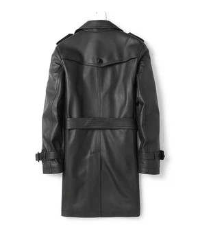 

Genuine Leather Jacket Men Windbreaker Long Coat 2020 Autumn Winter Jacket Men Sheepskin Coats MG-1831041 MY1465