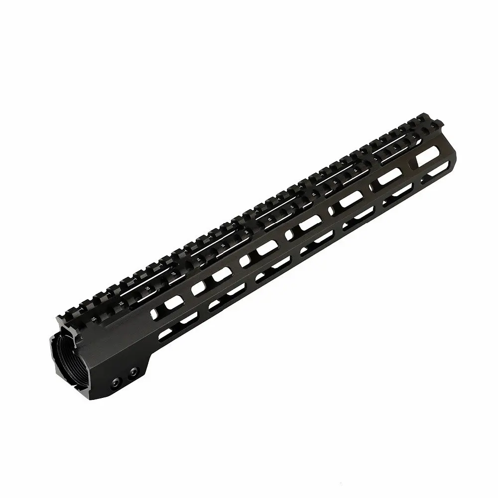 AR15 бесплатно поплавок M-LOK Handguard " 9" 1" 12" 13," 15" 1" Пикатинни тонкий стиль стальная муфта ствола для крепления прицела