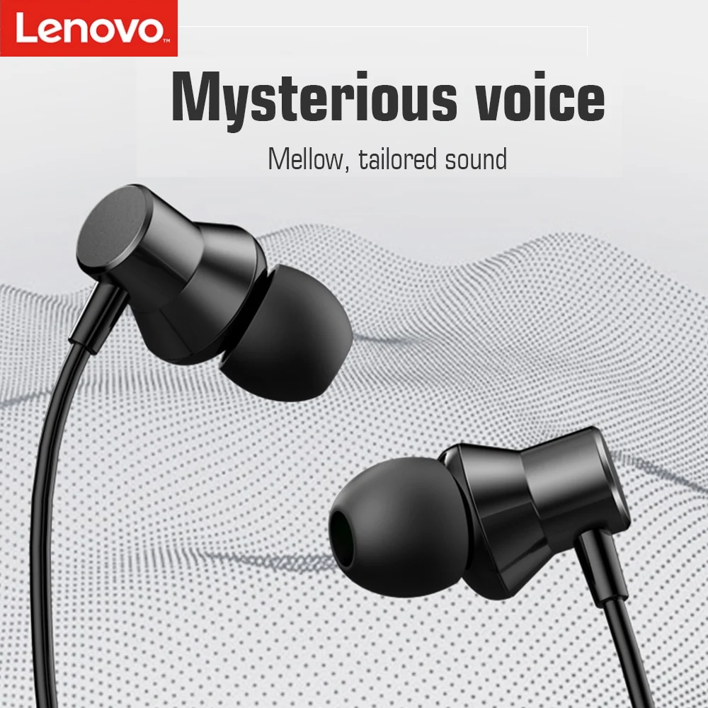 Проводные наушники-вкладыши Lenovo HF130 стереонаушники с усиленным сабвуфером и