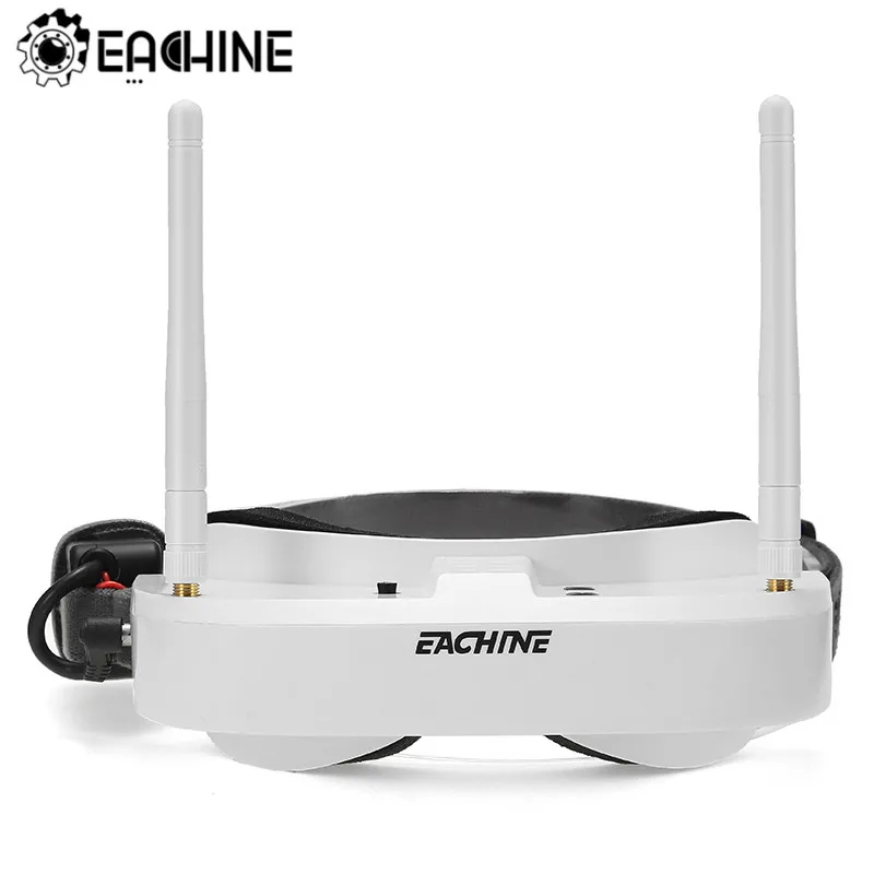 Tanie Eachine EV100 720*540 5.8G 72CH gogle fpv z dwoma antenami wentylator 7.4V 1000mAh bateria RC Drone część zamienna