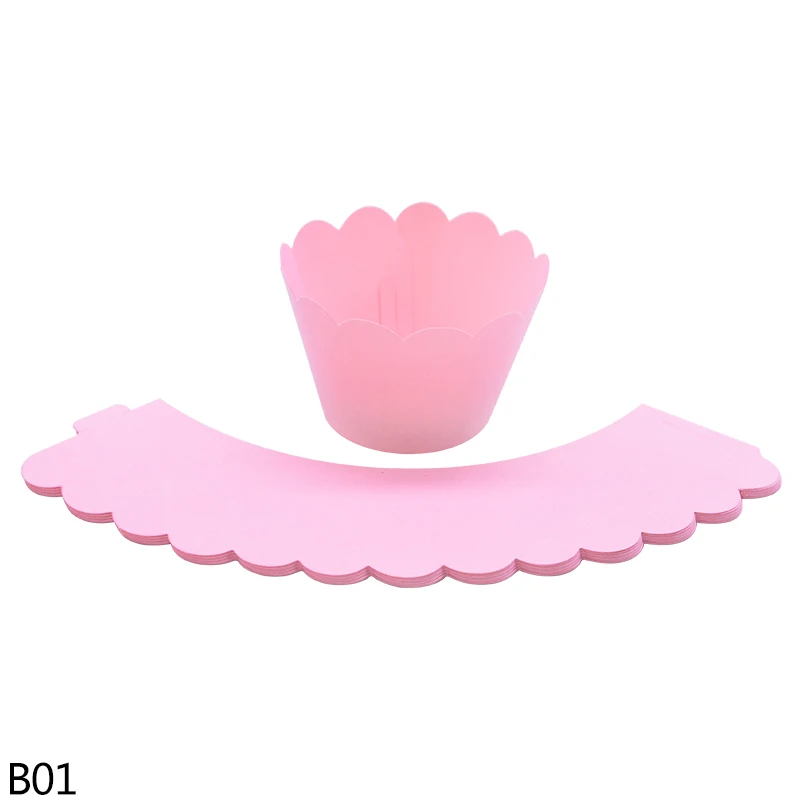 B01-12pcs 12 шт./лот, 7 цветов, круглые формы для выпечки тортов, декоративные инструменты, сделай сам, для свадьбы, Рождества, дня рождения, вечеринки, Нового года, бумажный лоток для кексов - Цвет: B01-12pcs