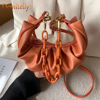 

Fashion Fold Design Ladies Dumpling Bag French Niche Cloud Type Ladies Handbag Shoulder Messengerbag Luxury Brand Totebag Wallet