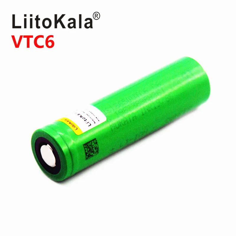 1 шт. Liitokala VTC6 3,7 в 18650 3000 мАч литий-ионная аккумуляторная батарея Akku для US18650VTC6 30A игрушки фонарик инструменты