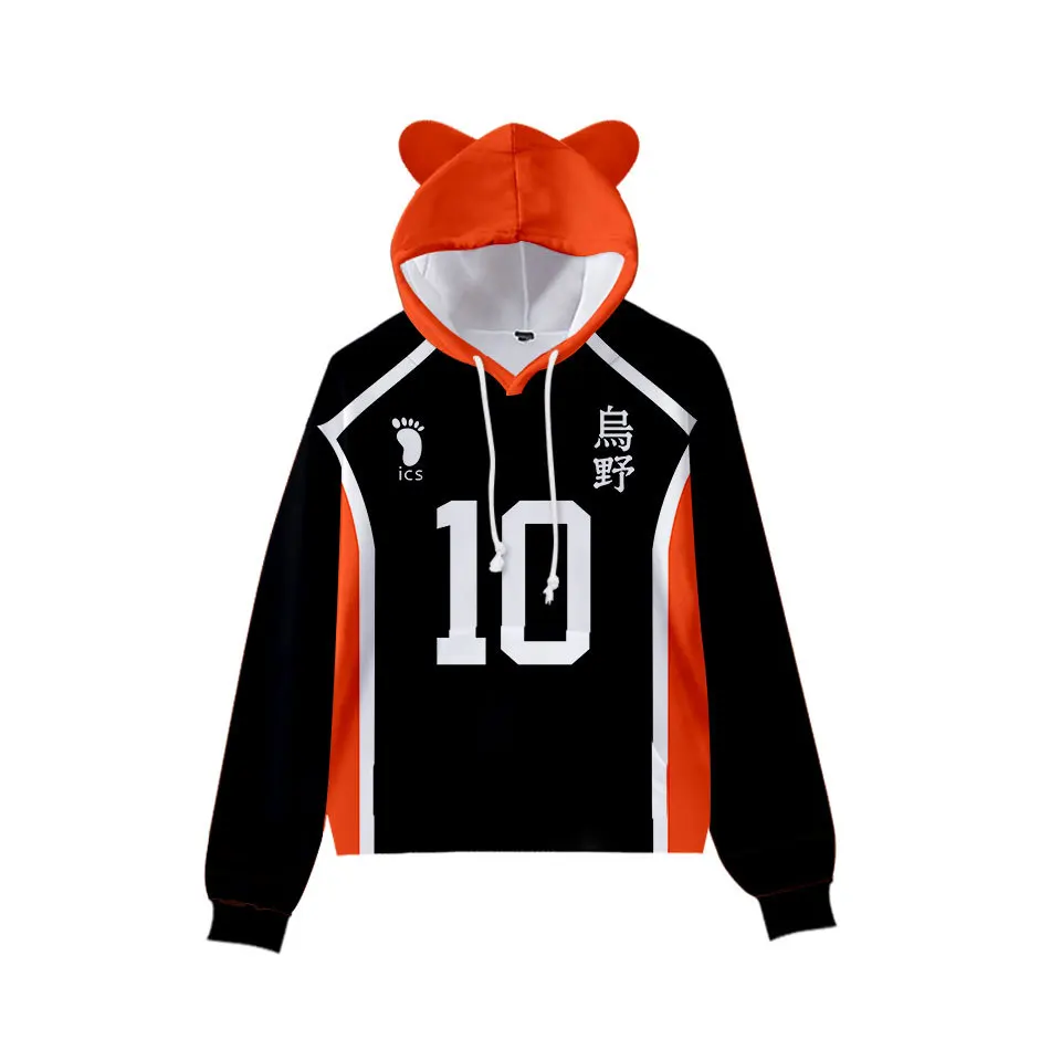 3D Print Haikyuu Karasuno Harajuku Anime Hoodies Men/Women Casual Cosplay Unisex Sweatshirts Streetwear Clothes Oversized Tops