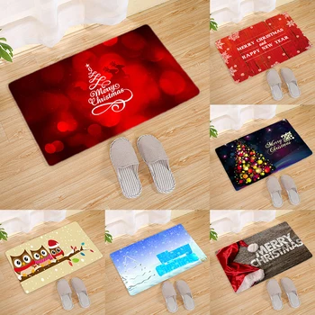 

Nordic Style Christmas Kitchen Living Room Bathroom Carpet Anti-slip Mat 40*60cm Carpet Rug Durable Xmas Home Decor Floor Rug