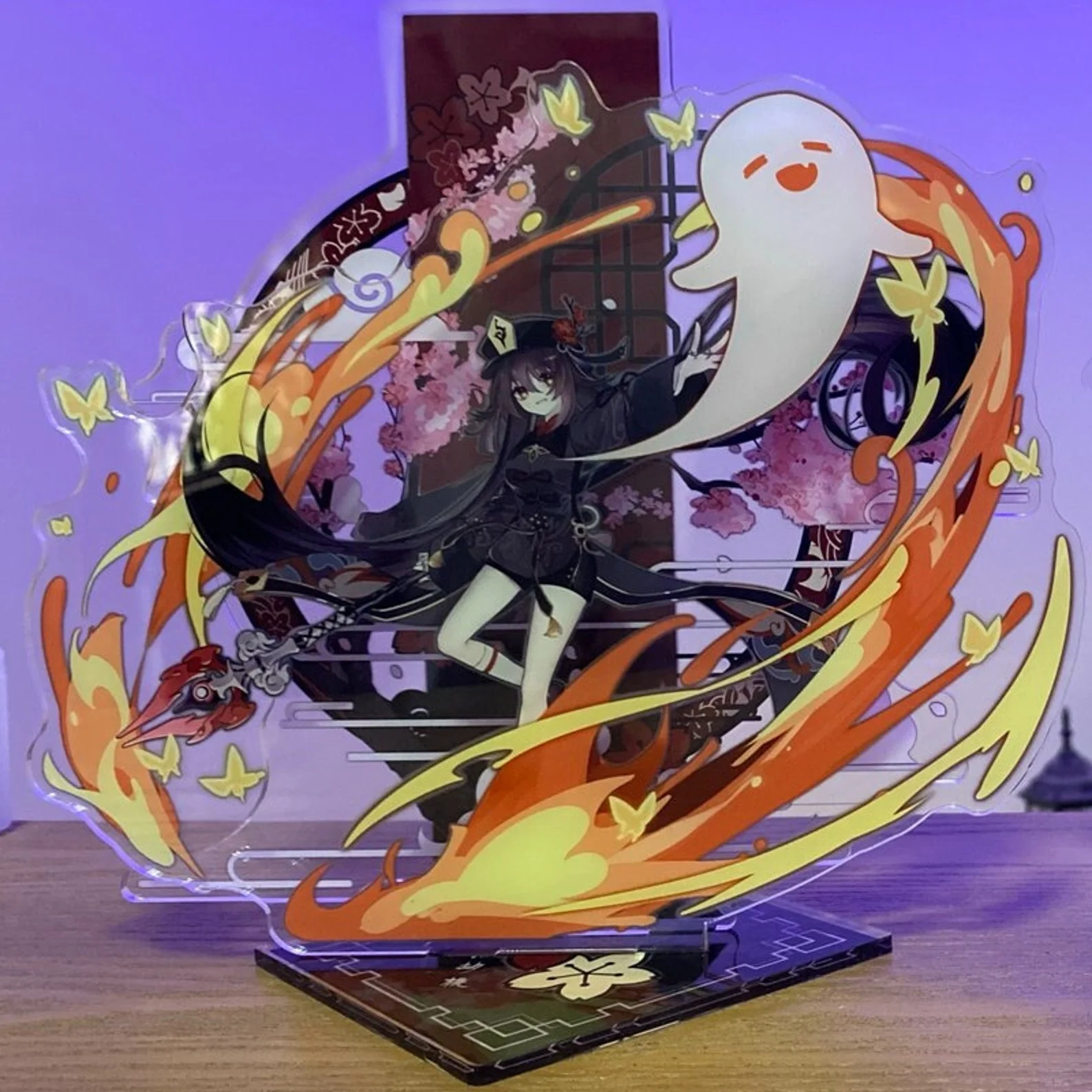 

Специальный вентилятор, сделанный в издании, ху Тао призрак Genshin ударопрочный акриловый стенд, огромный размер, супер высокое качество, 3D фигурки, стенд, модель, Декор