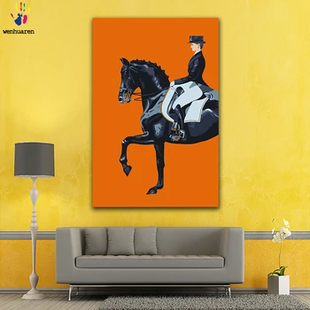 

DIY colorings pictures by numbers with colors Gentleman riding a black horse picture drawing painting by numbers framed Home