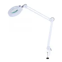 Lupa LED iluminada con soporte de suelo para lámpara, lupa de escritorio con abrazadera, lámpara de belleza, 5 uds.