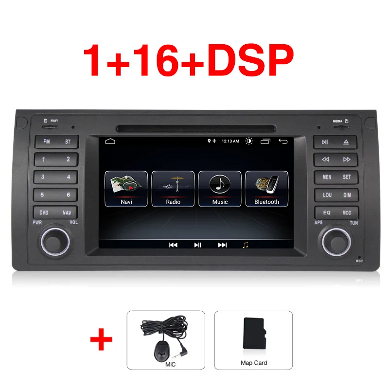 Android 9 навигация автомобильный DVD gps Мультимедиа для BMW E39 X5 E53 M5 M3 318 320 328 E46 с BT/RDS/Радио/Canbus - Цвет: 16G E39