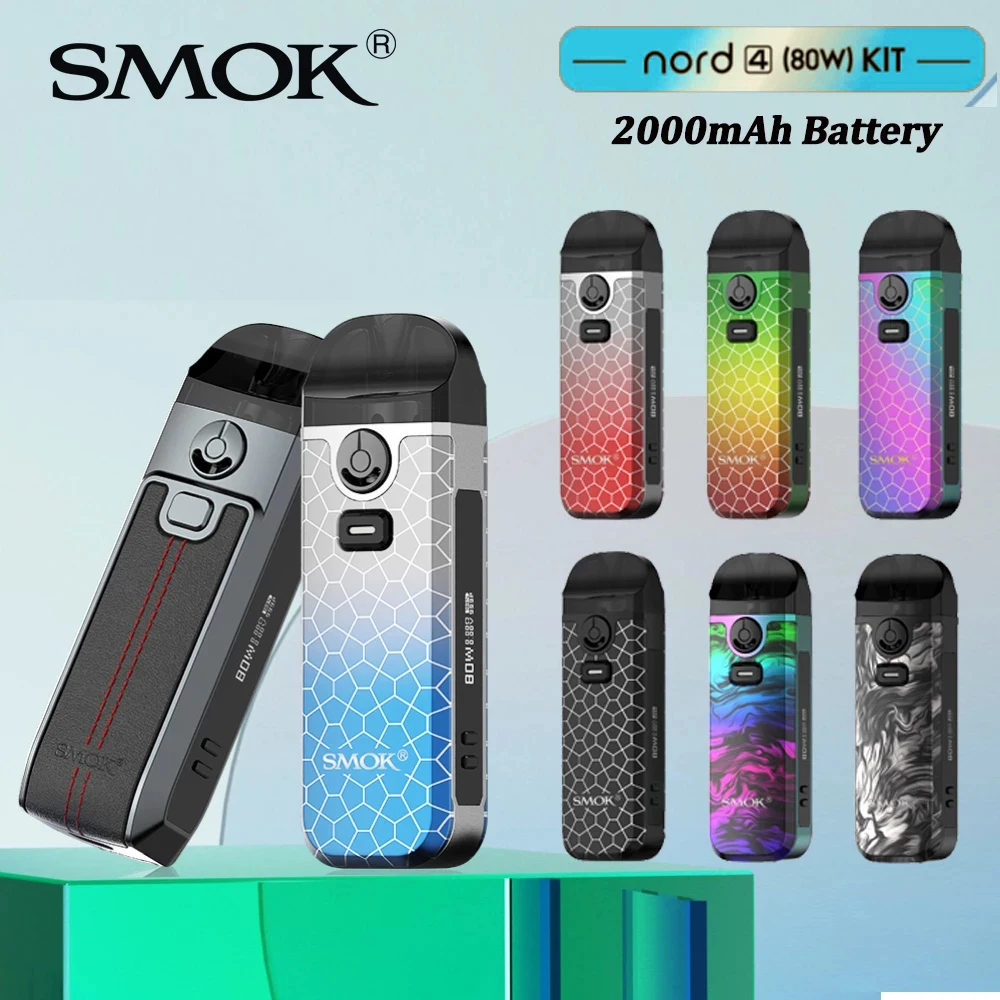 Оригинальный набор SMOK Nord 4 80 Вт с аккумулятором 2000 мАч картридж электронный Pods 2
