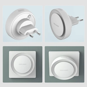 

Night Light Plug-in LEDs Night Light Lighting Sensor Smart Recognition Night Lamp for Bedroom Hallway Stairs EU Adapter