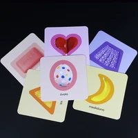 10 Style Kids Learning Spanish Frutas/Animales/Verduras Tarjetas Cognitive FlashCards Montessori Educational Card For Children 2