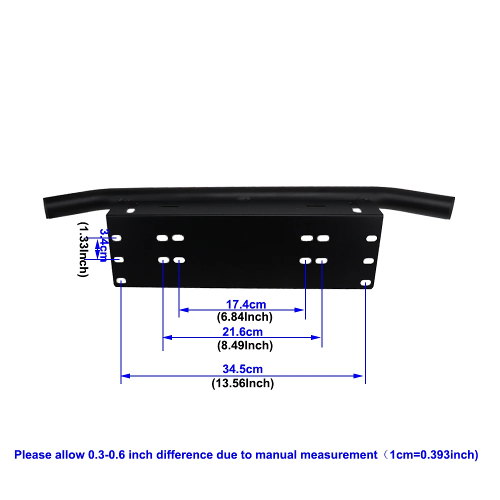 Bull Bar Front Bumper License Plate Log Light Mount Bracket SUV Lamp Holder Off Road LED Light Bar Universal Aluminum PZK001