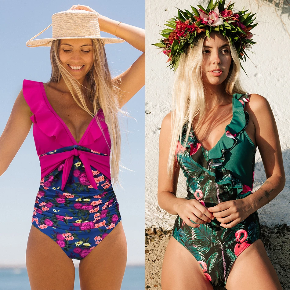 high waisted american flag bikini