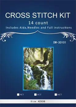 

new Embroidery Counted Cross Stitch Kits Needlework - Crafts 14 ct DMC Color DIY Arts Handmade Decor Fly eagle