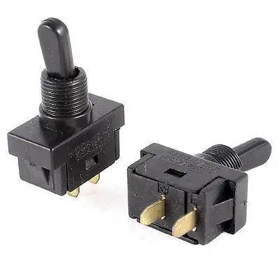 

2 Pcs AC 5A/250V 10A/125V 2 Terminal SPST NO on/off Toggle Switch Black