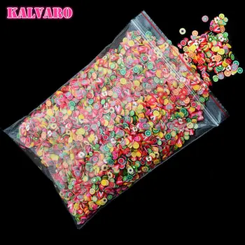 

10000pc Nail Art Soft Pottery Cake Fruit Filler Slime Supplies Decoration DIY Material Christmas Soft Clay Filler Fruit Strip