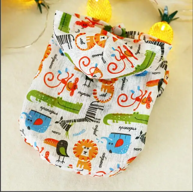 Dog Clothes Summer Light And Cute Cool And Comfortable Graffiti Small Blouse Teddy Bomei Small Dog Milk Dog Multiple Styles - Цвет: shizi