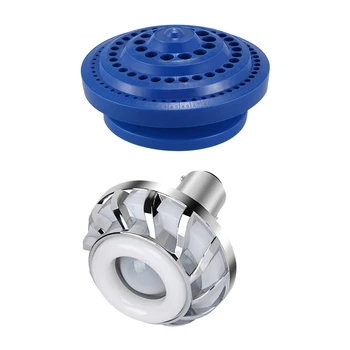 

Round Shape Plastic Hard Drill Bit Storage Case - Blue & Motorcycle Led Brake Lamp Motorcycle Refitted Explosiv Flash Color Elec