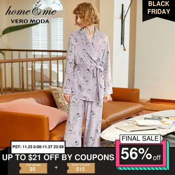 

Vero Moda Women's Lace-up Zebra Pattern Glossy Silky Homewear | 3194TS503