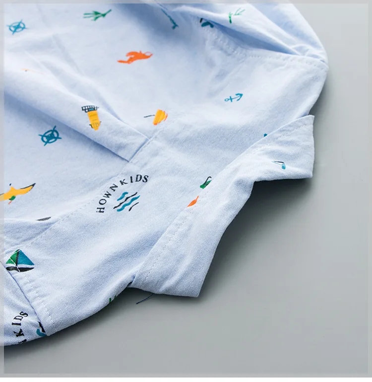 Kids Boys Shirts Autumn Long Sleeve Printing Toddler Shirts For Boys Cotton Fashion Brand Baby Girls Tops Children Shirts D