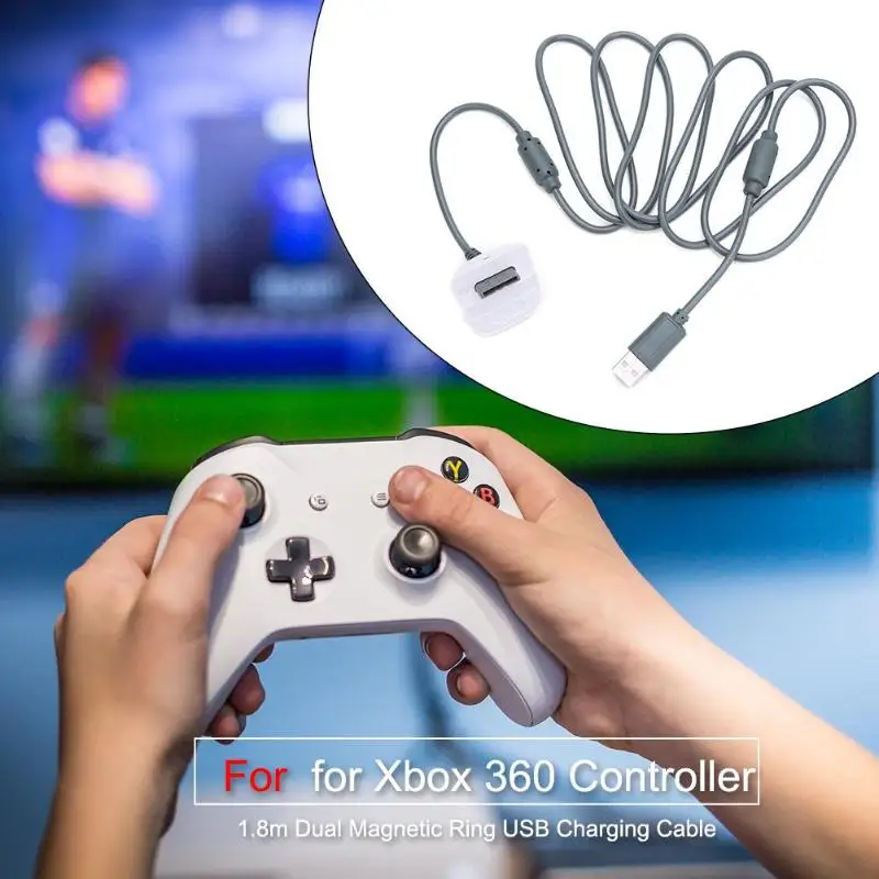 USB источник питания зарядный кабель отличный ПВХ мягкий и удобный для Xbox 360 беспроводной контроллер геймпад