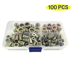 Ensemble de rivets filetés en acier au carbone, en Zinc, M3, M4, M5, M6, M8, M10, M12 
