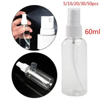 

5/10/20/50PCs 60ml Plastic spray bottle Refillable travel bottle empty cosmetic containers Atomizer Essential Oil perfume bottle