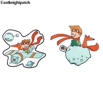 

12pcs/lot little Prince Cartoon Iron on Patches Clothing para diy Embroidered badges Sewing Applique Patchworks stickers E1008