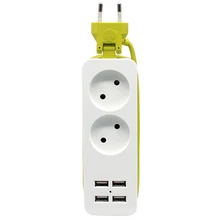 Путешествия Мощность полосы Портативный удлинитель розетка с 4 USB настенный Зарядное устройство Smart настольная розетка штепсельная вилка европейского стандарта Путешествия Мощность полосы Портативный удлинитель розетка с 4 USB настенный Зарядное устройство Smart настольная розетка штепсельная вилка европейского стандарта