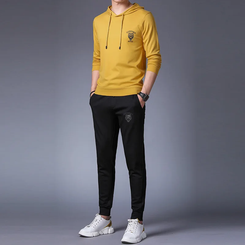 

Resistance Biao Spring New Style MEN'S Hooded Sweater Pants Two-Piece Set Embroidered Fashion Casual Sports Fashion Thin Set