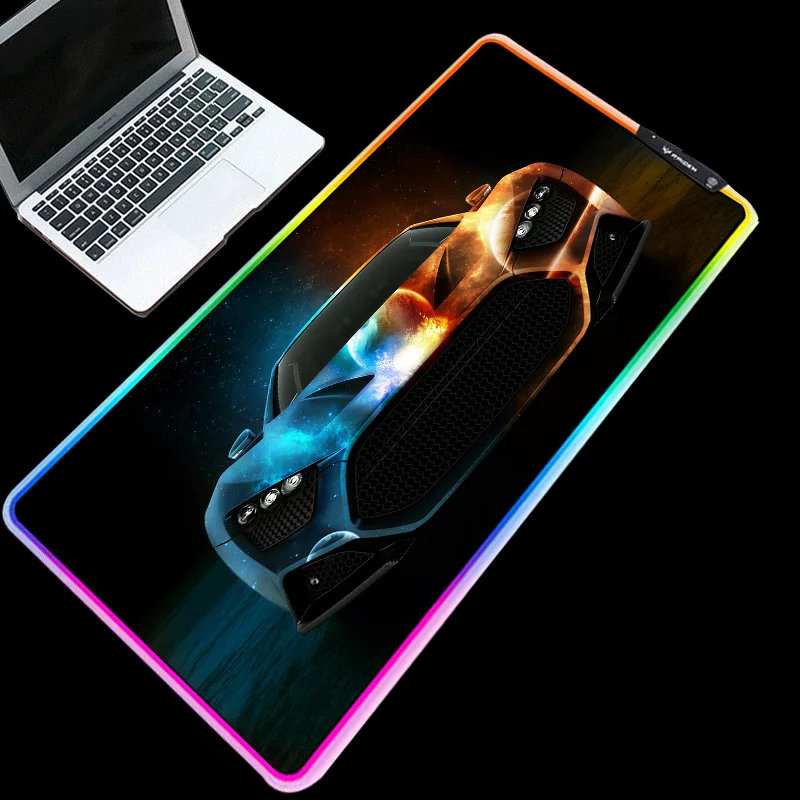 

Mairuige Exquisite sports car series RGB mouse pad USB LED lighting desk pad computer notebook essential keyboard pad