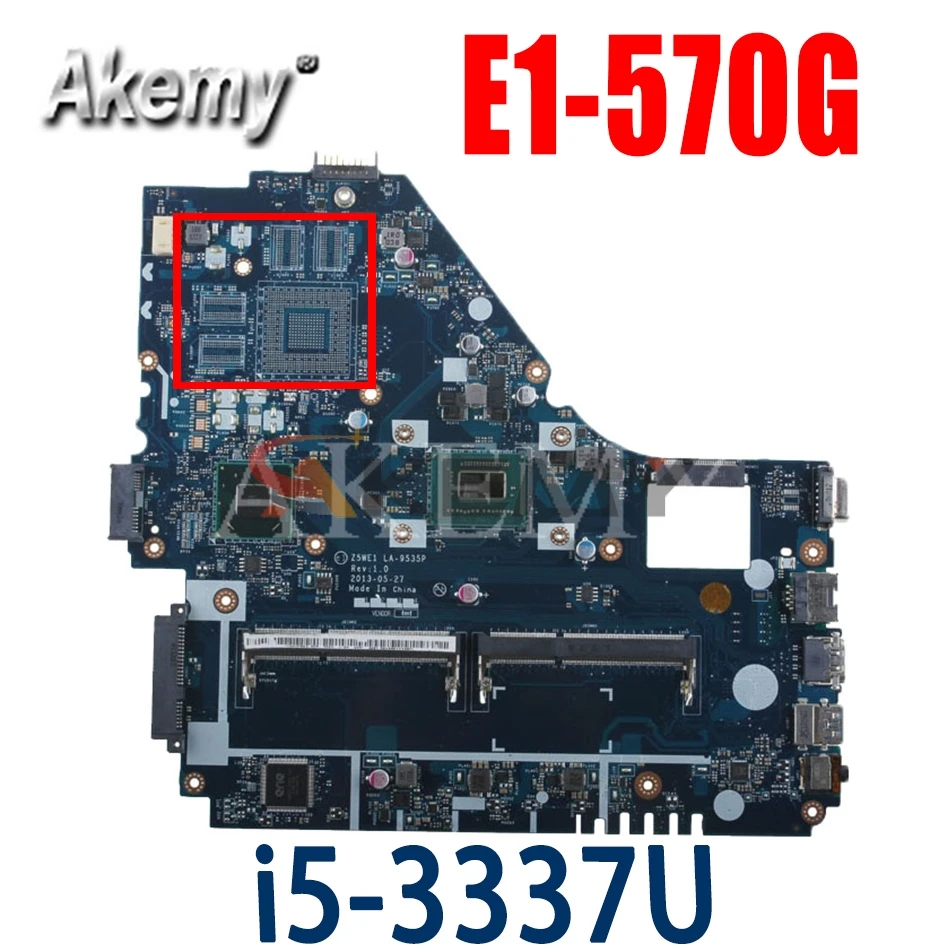 Akemy материнская плата для ноутбука ACER Aspir E1-570G E1-570 I5-3337U Z5WE1 LA-9535P SLJ8C | Компьютеры и