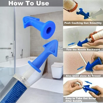 

5 in 1 Caulk Tool Kit Caulking Tool Caulk Remover Silicone Caulk and Plastic Scraper for Kitchen Bathroom Window
